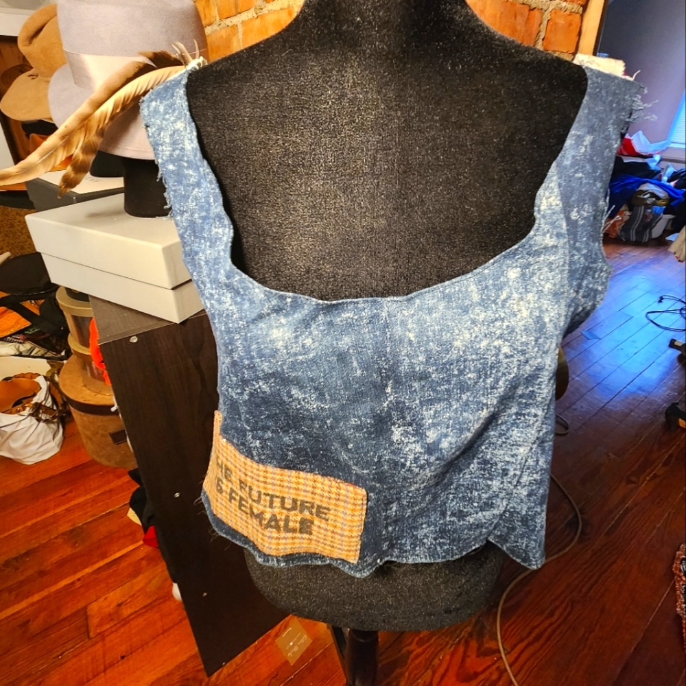 Columbian artist original crop tank